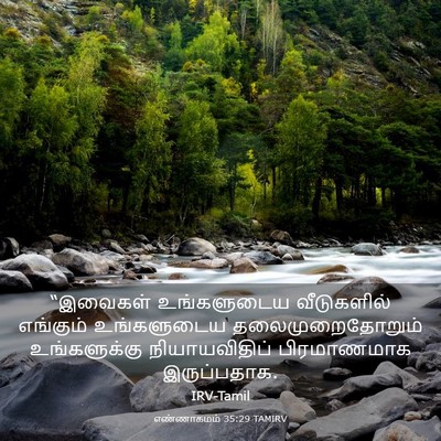 Picture 03 - எண்ணாகமம் 35:29 TAMIRV - “இவைகள் உங்களுடைய - Bible Verse Picture