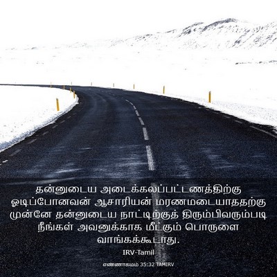 Picture 03 - எண்ணாகமம் 35:32 TAMIRV - தன்னுடைய - Bible Verse Picture