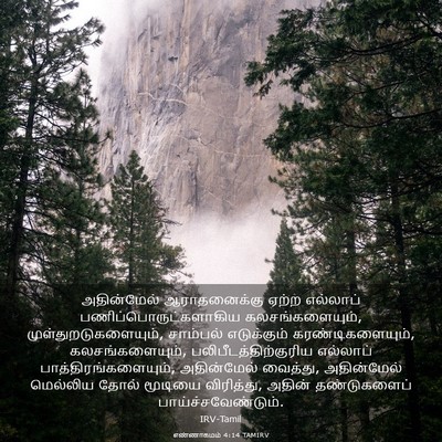 Picture 03 - எண்ணாகமம் 4:14 TAMIRV - அதின்மேல் - Bible Verse Picture
