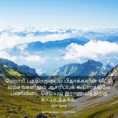 Picture 03 - எண்ணாகமம் 4:42 TAMIRV - மெராரி - Bible Verse Picture