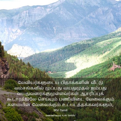 Picture 03 - எண்ணாகமம் 4:46 TAMIRV - லேவியர்களுடைய - Bible Verse Picture