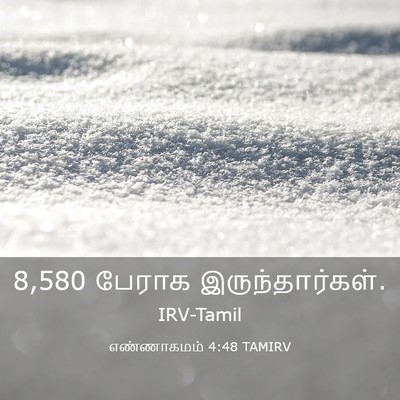 Picture 03 - எண்ணாகமம் 4:48 TAMIRV - 8,580 பேராக - Bible Verse Picture