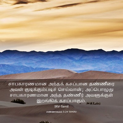 Picture 03 - எண்ணாகமம் 5:24 TAMIRV - சாபகாரணமான அந்தக் - Bible Verse Picture