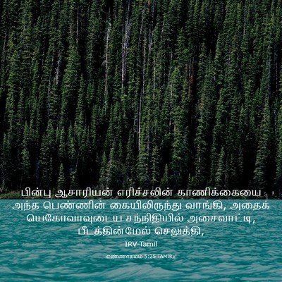 Picture 03 - எண்ணாகமம் 5:25 TAMIRV - பின்பு ஆசாரியன் - Bible Verse Picture