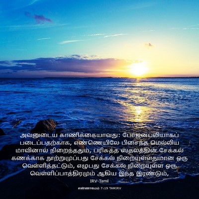 Picture 03 - எண்ணாகமம் 7:19 TAMIRV - அவனுடைய - Bible Verse Picture