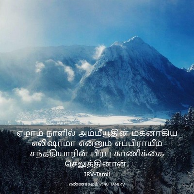 Picture 03 - எண்ணாகமம் 7:48 TAMIRV - ஏழாம் நாளில் - Bible Verse Picture