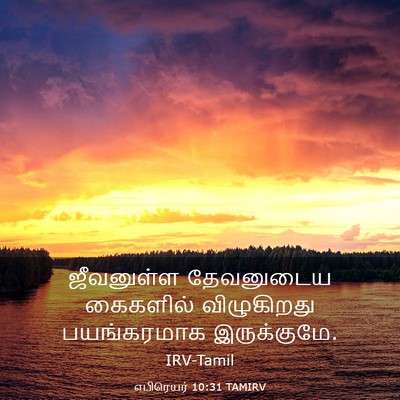 Picture 03 - எபிரெயர் 10:31 TAMIRV - ஜீவனுள்ள தேவனுடைய - Bible Verse Picture
