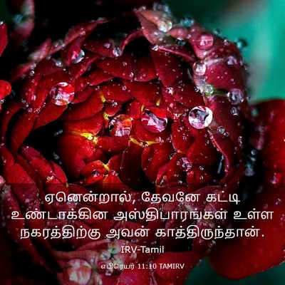 Picture 03 - எபிரெயர் 11:10 TAMIRV - ஏனென்றால், தேவனே - Bible Verse Picture