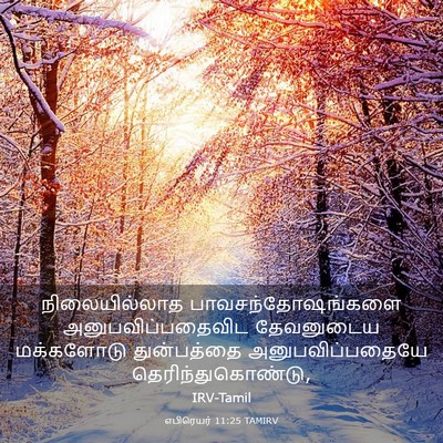 Picture 03 - எபிரெயர் 11:25 TAMIRV - நிலையில்லாத - Bible Verse Picture