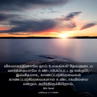Picture 03 - எபிரெயர் 11:3 TAMIRV - விசுவாசத்தினாலே - Bible Verse Picture