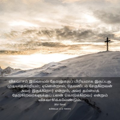 Picture 03 - எபிரெயர் 11:6 TAMIRV - விசுவாசம் - Bible Verse Picture