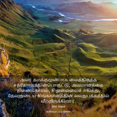 Picture 03 - எபிரெயர் 12:2 TAMIRV - அவர் - Bible Verse Picture