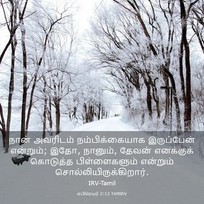 Picture 03 - எபிரெயர் 2:13 TAMIRV - நான் அவரிடம் - Bible Verse Picture