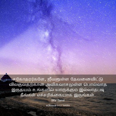 Picture 03 - எபிரெயர் 3:12 TAMIRV - சகோதரர்களே, - Bible Verse Picture