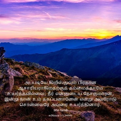 Picture 03 - எபிரெயர் 5:5 TAMIRV - அப்படியே - Bible Verse Picture