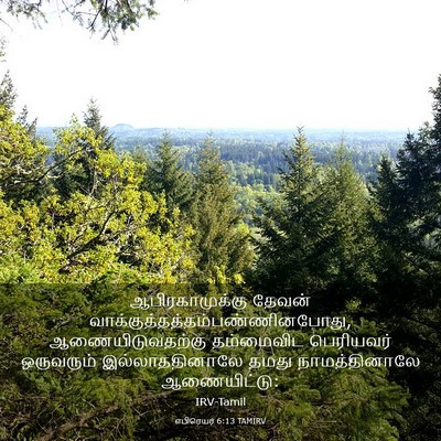 Picture 03 - எபிரெயர் 6:13 TAMIRV - ஆபிரகாமுக்கு - Bible Verse Picture