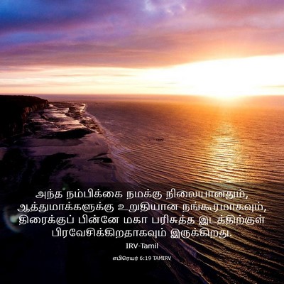 Picture 03 - எபிரெயர் 6:19 TAMIRV - அந்த நம்பிக்கை - Bible Verse Picture