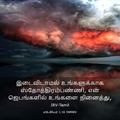 Picture 03 - எபேசியர் 1:16 TAMIRV - இடைவிடாமல் - Bible Verse Picture