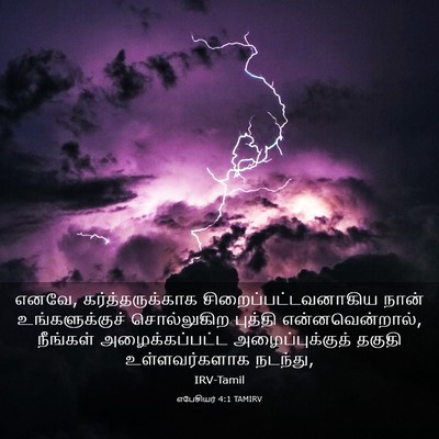 Picture 03 - எபேசியர் 4:1 TAMIRV - எனவே, - Bible Verse Picture
