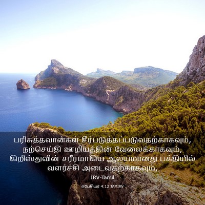 Picture 03 - எபேசியர் 4:12 TAMIRV - பரிசுத்தவான்கள் - Bible Verse Picture