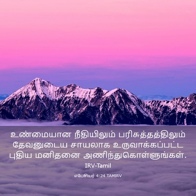 Picture 03 - எபேசியர் 4:24 TAMIRV - உண்மையான - Bible Verse Picture