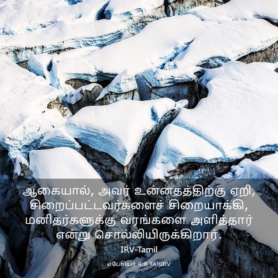 Picture 03 - எபேசியர் 4:8 TAMIRV - ஆகையால், அவர் - Bible Verse Picture
