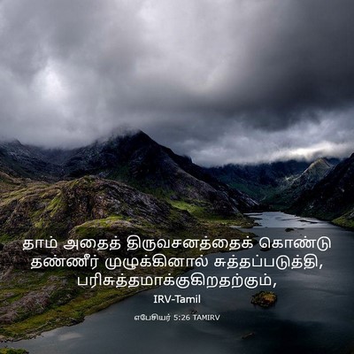 Picture 03 - எபேசியர் 5:26 TAMIRV - தாம் அதைத் - Bible Verse Picture