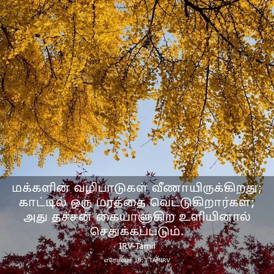 Picture 03 - எரேமியா 10:3 TAMIRV - மக்களின் - Bible Verse Picture