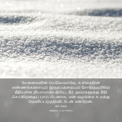 Picture 03 - எரேமியா 11:20 TAMIRV - சேனைகளின் - Bible Verse Picture