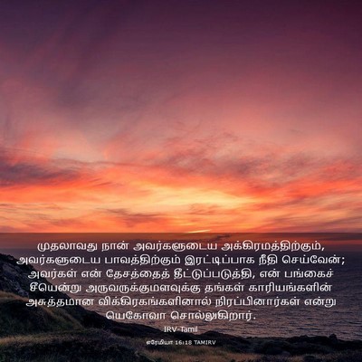 Picture 03 - எரேமியா 16:18 TAMIRV - முதலாவது நான் - Bible Verse Picture