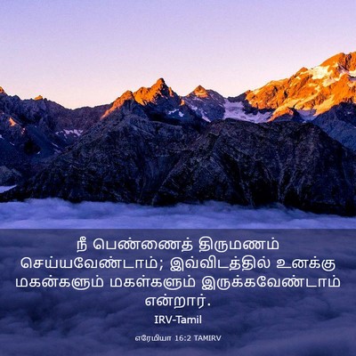 Picture 03 - எரேமியா 16:2 TAMIRV - நீ பெண்ணைத் - Bible Verse Picture
