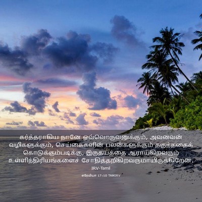 Picture 03 - எரேமியா 17:10 TAMIRV - கர்த்தராகிய நானே - Bible Verse Picture