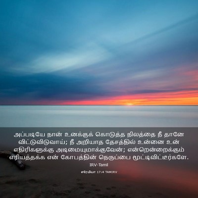 Picture 03 - எரேமியா 17:4 TAMIRV - அப்படியே நான் - Bible Verse Picture