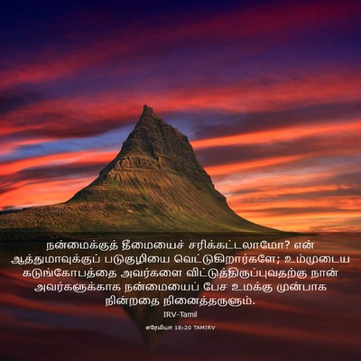 Picture 03 - எரேமியா 18:20 TAMIRV - நன்மைக்குத் - Bible Verse Picture