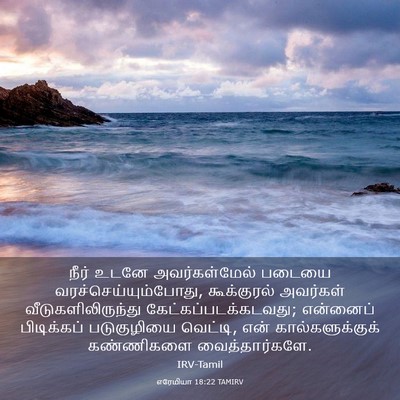 Picture 03 - எரேமியா 18:22 TAMIRV - நீர் உடனே - Bible Verse Picture
