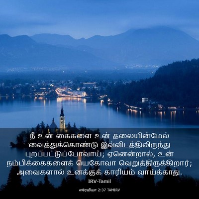 Picture 03 - எரேமியா 2:37 TAMIRV - நீ உன் கைகளை உன் - Bible Verse Picture