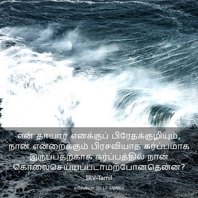 Picture 03 - எரேமியா 20:17 TAMIRV - என் தாயார் - Bible Verse Picture