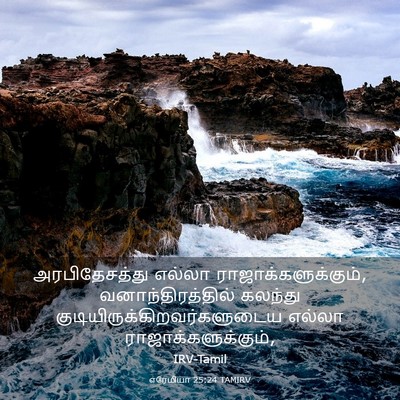Picture 03 - எரேமியா 25:24 TAMIRV - அரபிதேசத்து எல்லா - Bible Verse Picture