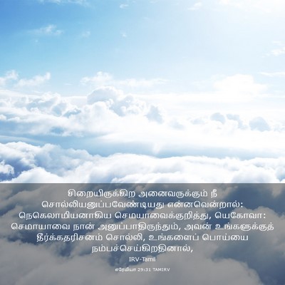Picture 03 - எரேமியா 29:31 TAMIRV - சிறையிருக்கிற - Bible Verse Picture