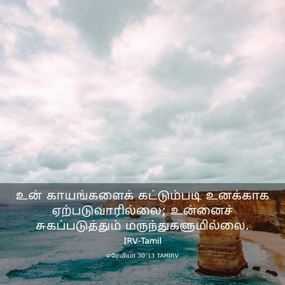 Picture 03 - எரேமியா 30:13 TAMIRV - உன் காயங்களைக் - Bible Verse Picture