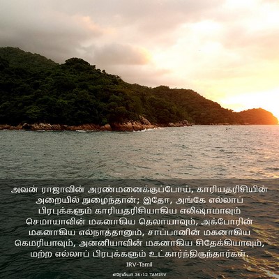 Picture 03 - எரேமியா 36:12 TAMIRV - அவன் ராஜாவின் - Bible Verse Picture