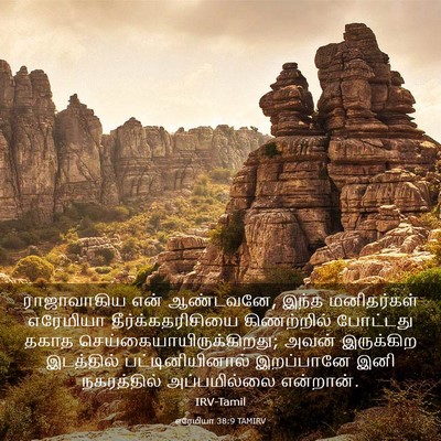 Picture 03 - எரேமியா 38:9 TAMIRV - ராஜாவாகிய என் - Bible Verse Picture