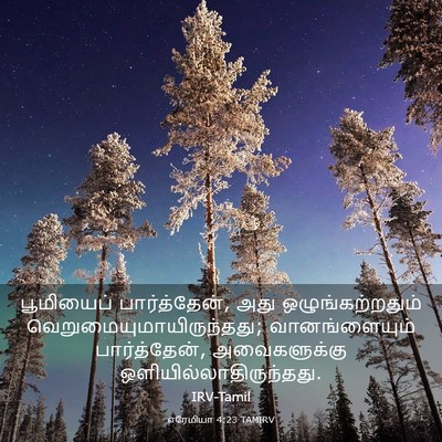 Picture 03 - எரேமியா 4:23 TAMIRV - பூமியைப் - Bible Verse Picture