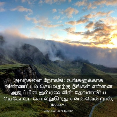 Picture 03 - எரேமியா 42:9 TAMIRV - அவர்களை நோக்கி: - Bible Verse Picture