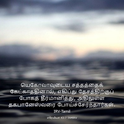 Picture 03 - எரேமியா 43:7 TAMIRV - யெகோவாவுடைய - Bible Verse Picture