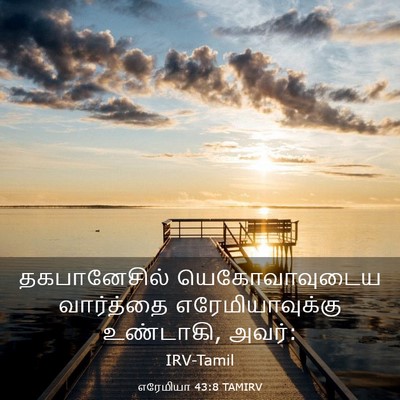 Picture 03 - எரேமியா 43:8 TAMIRV - தகபானேசில் - Bible Verse Picture