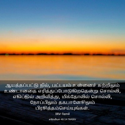 Picture 03 - எரேமியா 46:14 TAMIRV - ஆயத்தப்பட்டு - Bible Verse Picture
