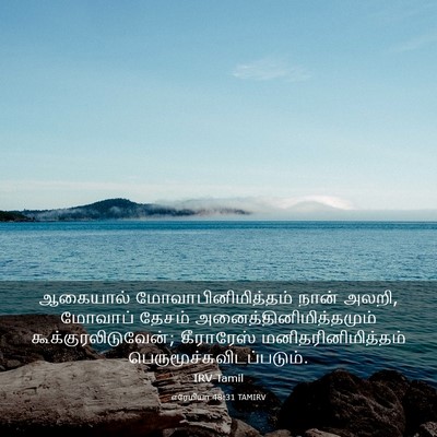 Picture 03 - எரேமியா 48:31 TAMIRV - ஆகையால் - Bible Verse Picture