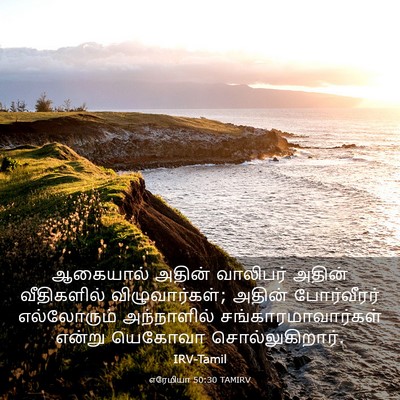 Picture 03 - எரேமியா 50:30 TAMIRV - ஆகையால் அதின் - Bible Verse Picture