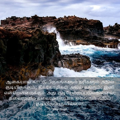 Picture 03 - எரேமியா 50:39 TAMIRV - ஆகையால் - Bible Verse Picture